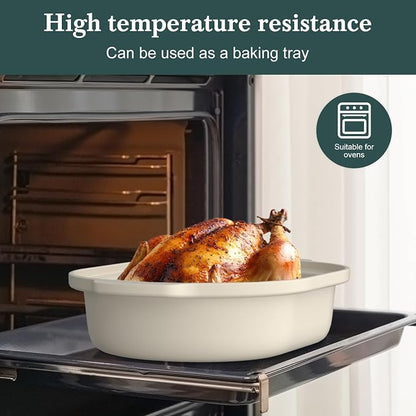 4 Quart Claypot Slow Cooker, 8-in-1 Multi Cooker with Flexible Programming, Removable Crock, Nonstick, Oven Safe Pot to 450°F, Oatmeal