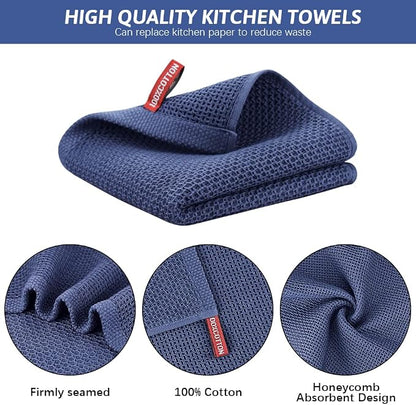 Nialnant Kitchen Hand Towels, 13 x 28 Inches, 100% Cotton Dish Towel for Home, Soft Dish Cloth for Kitchen, Super Absorbent Tea and Bar Towels