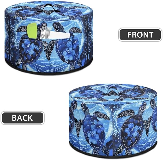 Ocean Turtles Slow Cooker Dust Cover with Pocket 6-8 qt Crock for Pot Keep Small Kitchen Appliance Clean Kitchen Home Accessories Ornate Patterns Decor Cover