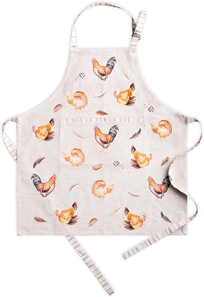 Maison d' Hermine 100% Cotton Apron for women with Pocket Kitchen Chef Apron for Men Cooking Spring Summer