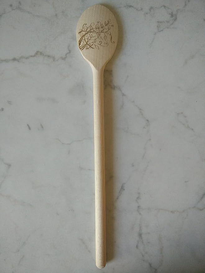 12 Inch Wooden Spoons for Cooking - Set of 6 Premium Wood Utensil Set - Durable Wooden Spoons for Culinary Needs - Ideal Kitchen Essentials