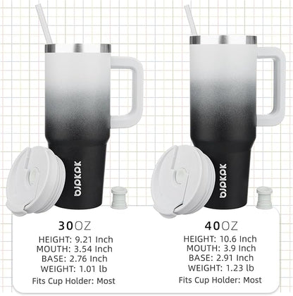 BJPKPK 30 oz Insulated Tumbler With Lid And Straw Stainless Steel Tumblers Cup With Handle For Women And Men,Day And Night