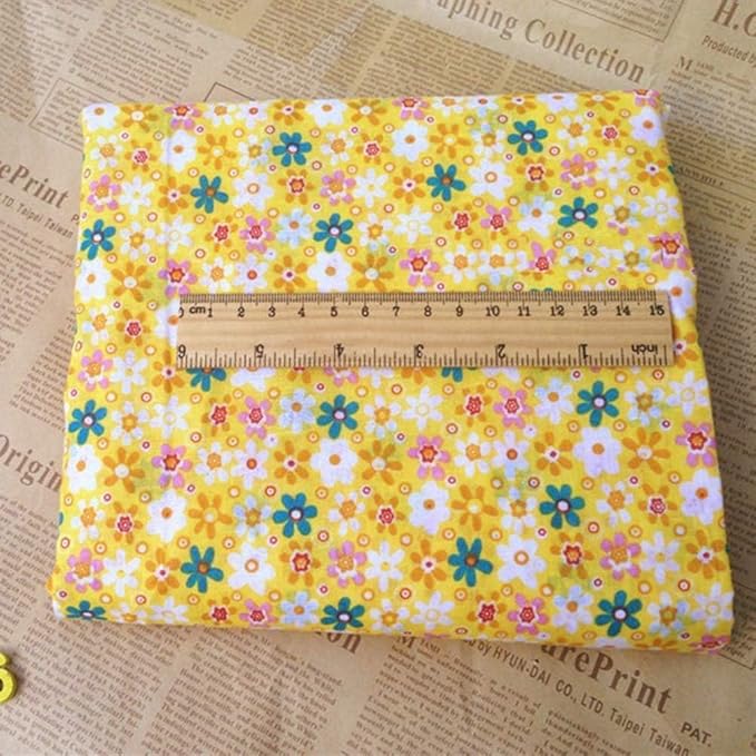 7Pcs Top Orange Cotton Craft Fabric Bundle Squares Patchwork,DIY Sewing Scrapbooking Quilting Floral Dot Pattern Craft and Hobby Fabric,Fabric Arts,Crafts and Sewing10 x 10" (25cm x 25cm)