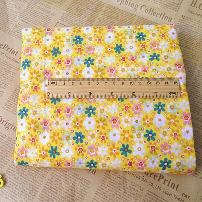 7Pcs Top Orange Cotton Craft Fabric Bundle Squares Patchwork,DIY Sewing Scrapbooking Quilting Floral Dot Pattern Craft and Hobby Fabric,Fabric Arts,Crafts and Sewing10 x 10" (25cm x 25cm)