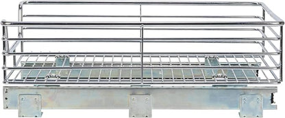 Household Essentials Chrome-Plated Steel Pull-Out Basket Organizer