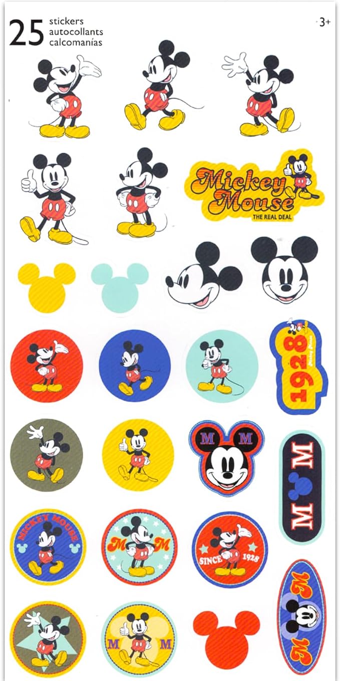 Disney Kitchen Accessories Bundle - Mickey and Minnie Salt and Pepper Shakers Plus Stickers