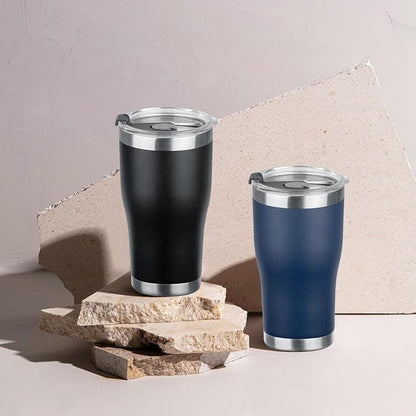 MEZMUT 20oz Coffee Tumbler with Lid and Straw Double Wall Vacuum Insulated Cup Stainless Steel Travel Mugs Insulated for Hot and Cold Leakproof Powder Coated Tumbler for Indoor and Outdoor