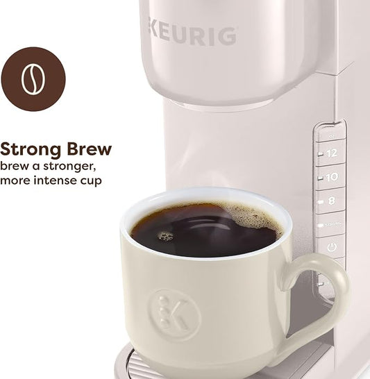 Keurig K-Express Single Serve K-Cup Pod Coffee Maker, 3 Brew Sizes, Strong Button Feature, 42oz Removable Reservoir, Warm Stone