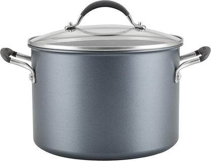 Circulon A1 Series with ScratchDefense Nonstick Induction Cookware, Stockpot with Lid, Pasta Pot, Kitchen Essentials, 8-Quart, Graphite