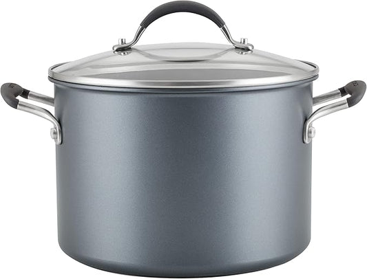 Circulon A1 Series with ScratchDefense Nonstick Induction Cookware, Stockpot with Lid, Pasta Pot, Kitchen Essentials, 8-Quart, Graphite