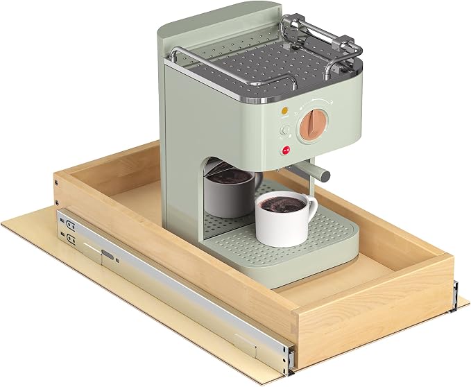 Pull Out Cabinet Organizer, 11" W x 21" D | Soft Close, Heavy Duty Slides, Wood Slide Out Drawers, For Kitchen Cabinets