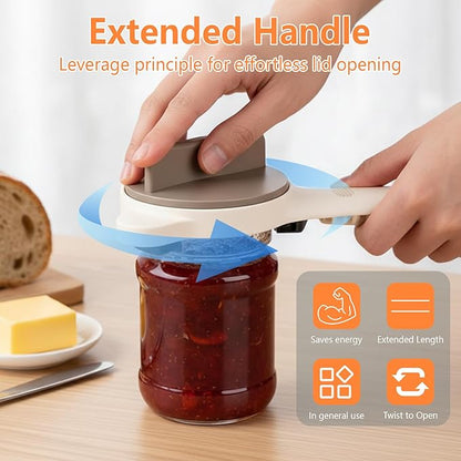2026 New 4-in-1 Jar Opener - Adjustable Stainless Steel Lid Remover for Seniors & Arthritis Sufferers, Fits Kitchen Jars, Bottles & Cans
