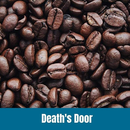Door County Coffee Death's Door Non-Flavored Ground - 10 oz Bag - Medium Roast - 100% Specialty Arabica - Non-Flavored Gourmet - Death's Door