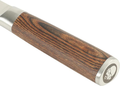 Babish 7.5-Inch Clef Knife – High-Carbon 1.4116 German Steel Kitchen Knife with Dark Pakka Wood Handle, Chef & Cleaver Hybrid for Chopping, Slicing & Prep, Full-Tang, Razor Sharp, Ergonomic Design