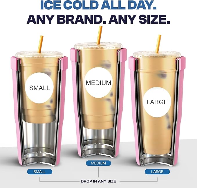 Frost Buddy Togo Buddy 30oz Stainless Steel Vacuum Insulated Tumbler To Go Coffee Cup – Iced Coffee Cups, Iced Coffee Sleeve, Travel Mug, Thermal Cup for Hot & Cold Drinks, Dunkin Cup (Wild Flower)