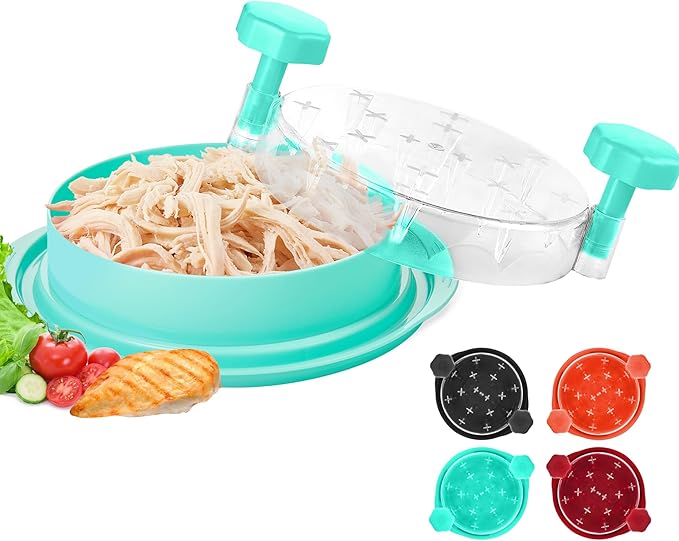 Chicken Shredder Tool Twist: 2026 Pro Food-Grade Visible Meat Shredder with Strong Anti-Slip Base, Ergonomic Handle, Chicken Breast Shredder, Suitable for Pork Beef Chicken (Green)