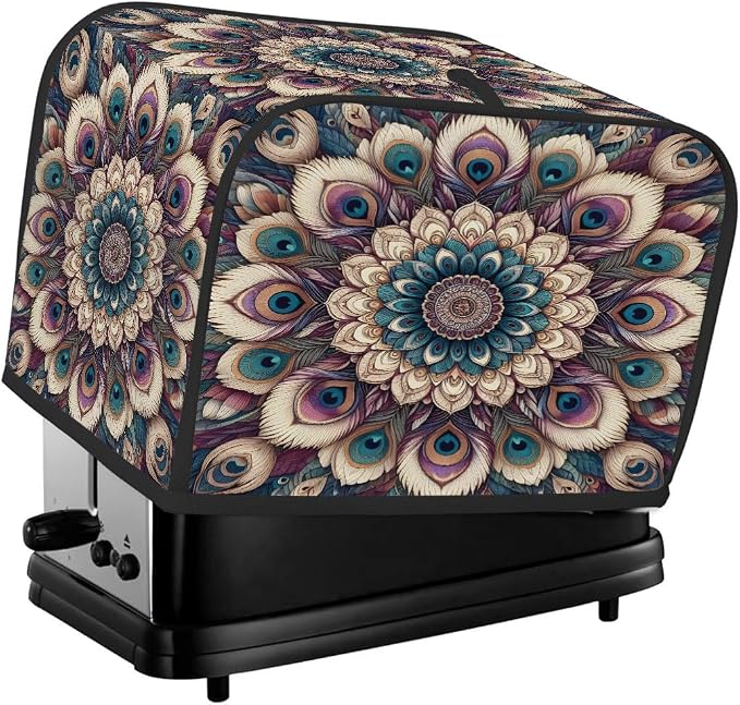 4 Slice Abstract Ethnic Mandala Toaster Cover Waterproof Dust Fingerprint Bread Machine Cover Washable Kitchen Appliance Protector For Home Kitchen Bakeware Table Decor Women Gifts