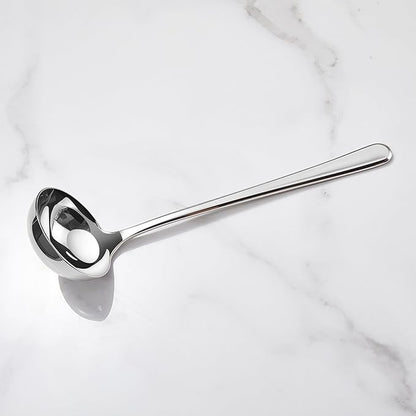 KEAWELL Premium 11" Verona Small Soup Ladle, 18/10 Stainless Steel, Heavy-Duty Construction, High-Polished Finish, Ergonomic Handle for Smooth Pouring, Dishwasher Safe (1, 11" Soup Ladle)