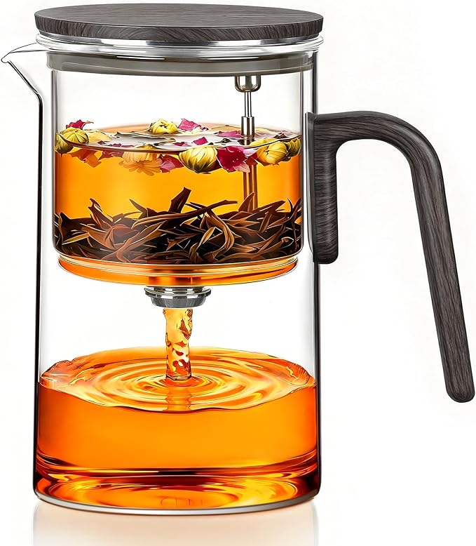 ZENS Enchanted Teapot, Magnetic Glass Tea Infuser Pot for Loose Leaf Tea Steeper, Magic Tea Maker, Mess-Free Loose Tea Diffusers for Tea Lovers Ideal Gifts, 28oz (830 ml)