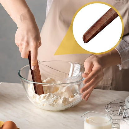 11 Inch Wooden Sourdough Bread Mixing Stir Stick Spurtle Wooden Sourdough Bread Making Tools Paddle Stirring Stick for Kitchen Cooking(Acacia)