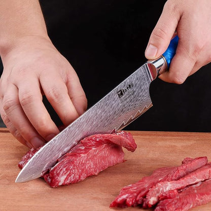 Zlatko Chef Knife, 8 Inch Damascus Chef Knife, High Carbon Stainless Steel Damascus VG10 67-Layer Ultra Sharp Chef Knife Ergonomic Handle with GIFT BOX