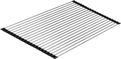 Ahyuan Roll up Dish Drying Rack Over The Sink Kitchen Roll up Sink Drying Rack Portable Dish Drainer Foldable Dish Drying Rack (Black, 20.5''X14'')