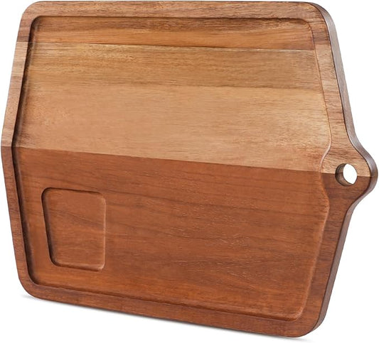 Acacia Wood Cutting Board 16 x 12 In, Wooden Cutting Boards for Kitchen Non Toxic Dishwasher Safe Non Slip, Large Cutting Board for Meat, Charcuterie, Chopping