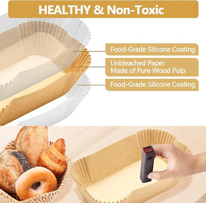 UBeesize 2lb Loaf Pan Liners, 150 PCS Loaf Pan Liners for Baking Bread 9x5, Non-Stick Bread Pan Liners, Pre-formed Rectangle Paper for Bread and Cakes