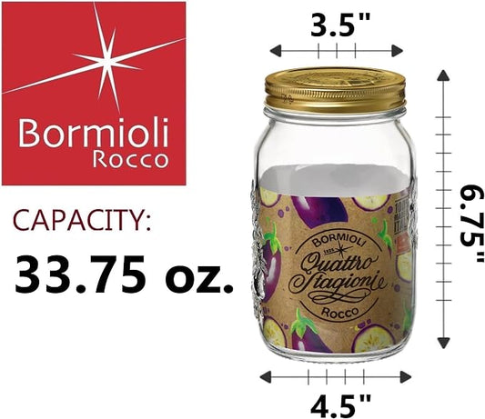 Bormioli Rocco Quattro Stagioni Jar, 33.75 oz