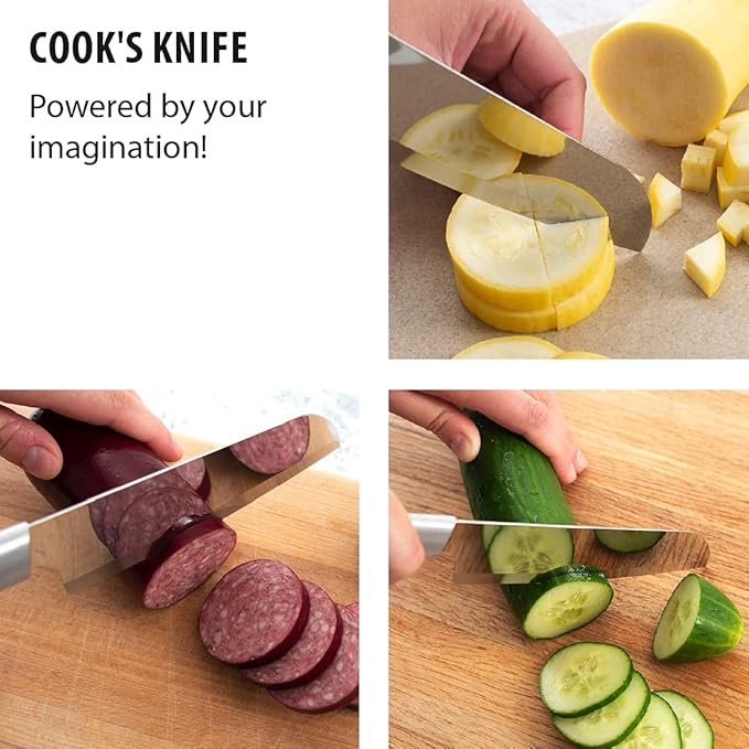 Rada Cutlery Cook’s Knife (R134), 6.25" Stainless Steel Blade, Silver Handle, Pack of 6