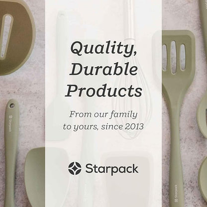 Starpack 'Head Turner' XL Premium Silicone Turner and Slotted Spatula - 13.5" Turning Spatulas High Heat Resistant to 600°F - Silicone Slotted Spatulas for Cooking - Non Stick Rubber Turning Spatula