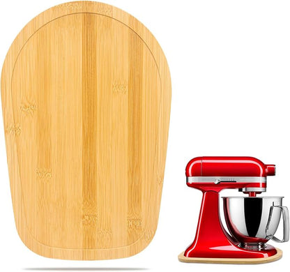 Bamboo Mixer Slider Mat for Kitchen Aid Artisan Mini 3.5 Quart Tilt-Head Stand Mixer, Sliding Board Kitchen Appliance Storage Attachments, Countertop Moving Tray Accessories for Kitchen Aid