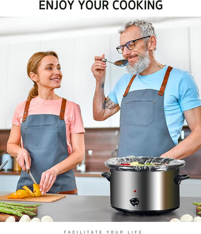 Syntus Slow Cooker Liners, 15 Count Cooking Bags Extra Large Size Disposable Pot Liners Plastic Bags, Fit 6QT to 10QT for Slow Cooker Cooking Trays, 14"x 22", 15 Liners