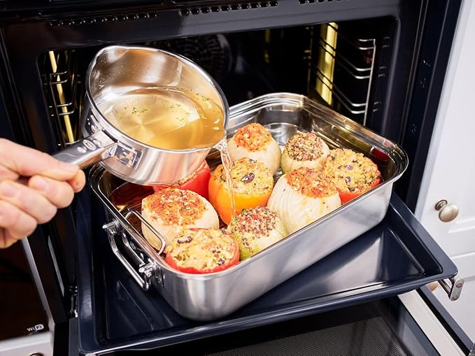 Rösle EXPERTISO Cookware Collection 15" x 11" x 5" Stainless Steel Rectangular Roaser