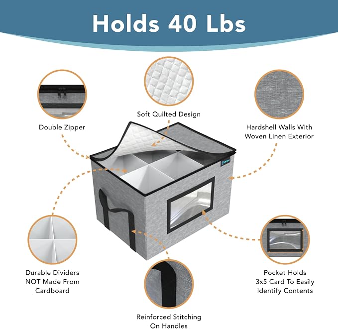 64 oz 1/2 Gallon jars Storage Containers, Sturdy Canning Jar Storage Containers Holds 6 64oz Ball Mason Jars, Foldable Canning Organizer, Stackable Home Storage Box with Lid & Label holder