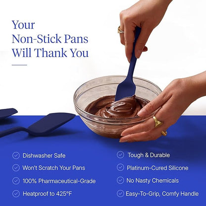 GIR: Get It Right 10-Piece Silicone Ultimate Kitchen Utensil Set – Spatulas, Ladle, Flip, Spoons, Whisk, Peeler & Spoonula – Nonstick, Non-Toxic, Heat-Resistant – Navy