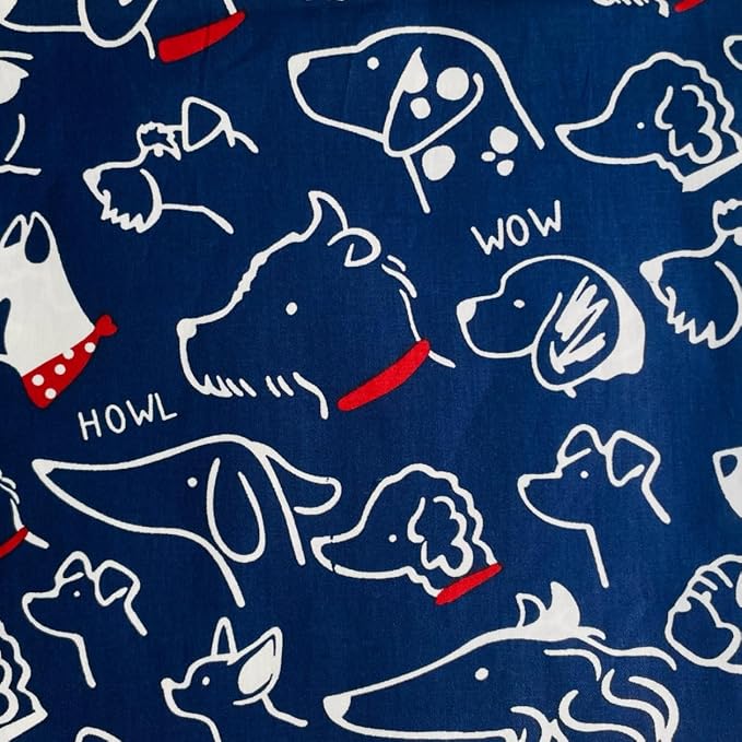 Cotton Fabric Squares 5x5 Charm Packs for Quilting 5 inch for Baby Boy Sewing Patchwork 42pcs (Dog Fabric)