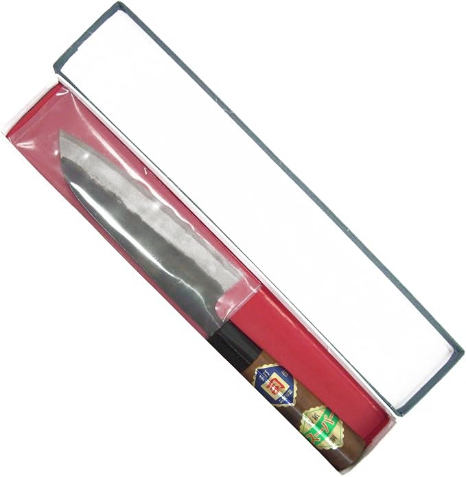 Tosa Knife Knives Black Hammered Santoku Super Steel 150 mm