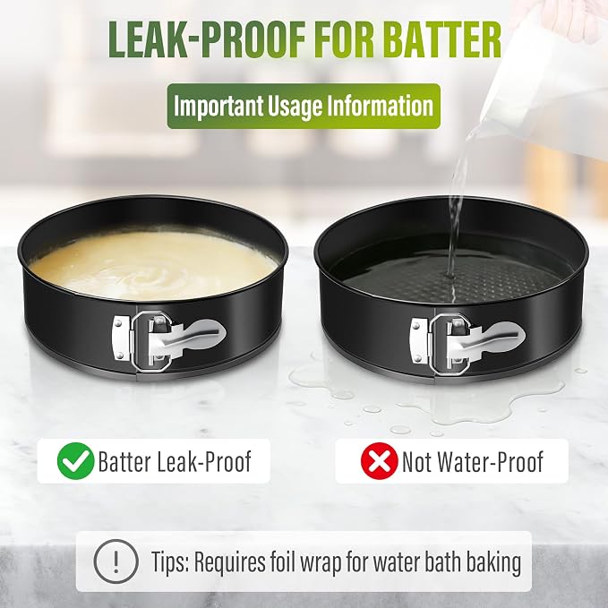 Vakoo 7 Inch Springform Pan - Nonstick, Leakproof Cheesecake Pan for Baking, Easy Release, No Parchment Paper Needed