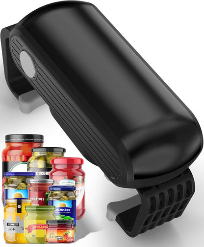 Electric Jar Opener for Seniors with Arthritis, One Touch Automatic Jar Opener for Weak Hands, High Torque Battery Operated Bottle Opener, Hands Free Jar Opener Kitchen Gadget for Screw-Top Glass Jars