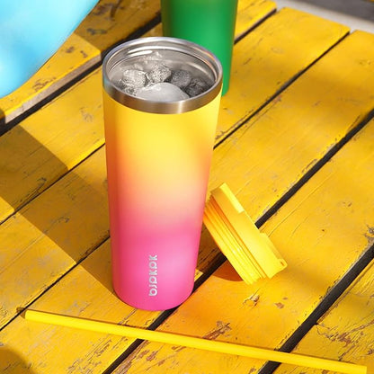 BJPKPK 30oz Tumbler With lid And Straw Stainless Steel Travel Coffee Mug Insulated Tumblers Cups,Light Blue Leopard