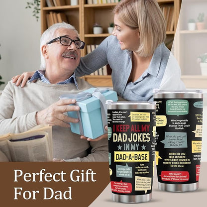 Fathers Day Dad Gift for Dad Husband from Daughter Son Wife,20Oz Stainless Steel Tumbler Birthday Gifts for Men Adults Husband Stepfather Present Decorations on Fathers Day Christmas Thankgiving