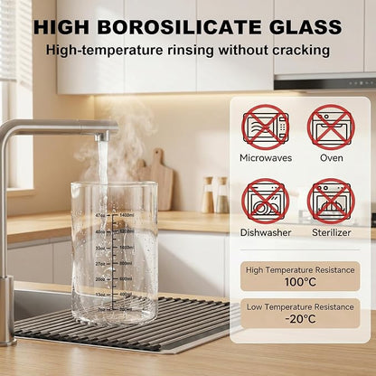 GVODE Airtight Coffee Canister with Digital Timer Display, 1.6L Borosilicate Glass Coffee Storage Container - Vacuum Sealed, 4500Hr Freshness Lock, for Beans, Grounds, Tea, BPA Free, Dishwasher Safe
