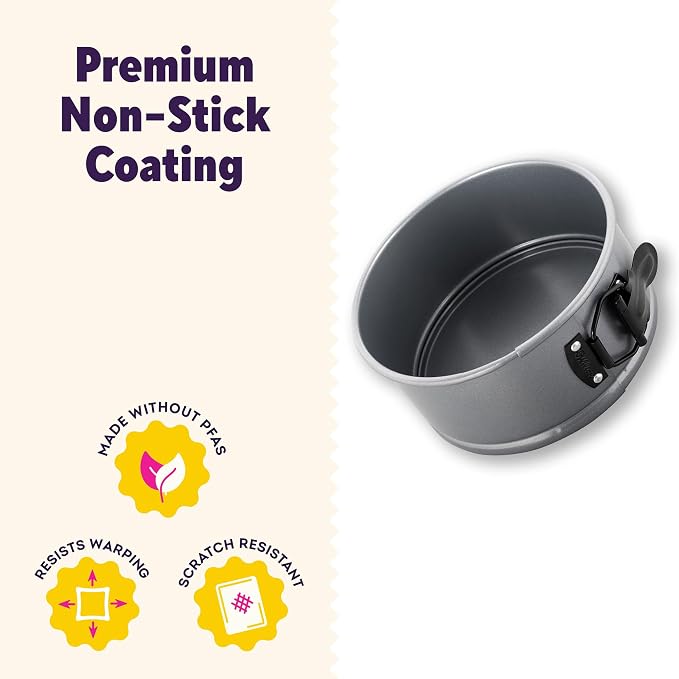 Wilton Everyday Non Stick Springform Pan for Cheesecakes and Tarts, Made without PFAs, 6 Inch