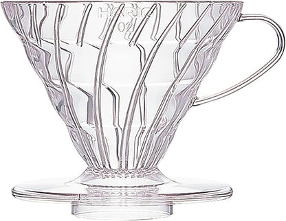 HARIO V60 Plastic Coffee Dripper, Size 02, Clear