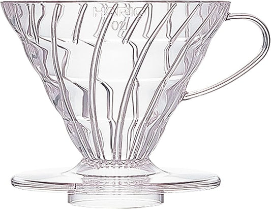 HARIO V60 Plastic Coffee Dripper, Size 02, Clear