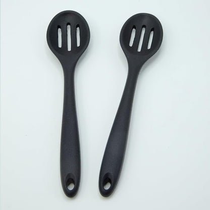 4 Pcs 10.8 Inch Large Silicone Spoons for cooking,Contain 2 Pcs Slotted Spoons Heat Resistant Spoons, Mixing Spoons for Kitchen Cooking Baking Stirring Mixing Tools