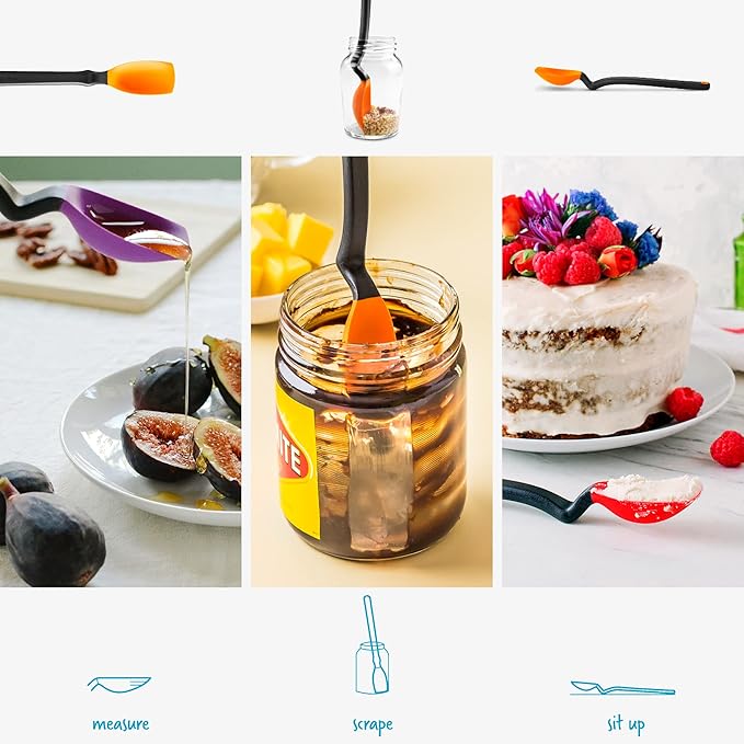 Dreamfarm Mini Supoon - Silicone Pro-Grade Non-Stick Jar Scraping Spoon Mini Orange