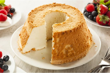 Fox Run Angel Food Cake Pan with Removable Bottom, Reinforced Aluminum, 9.75" Tube Cake Pan