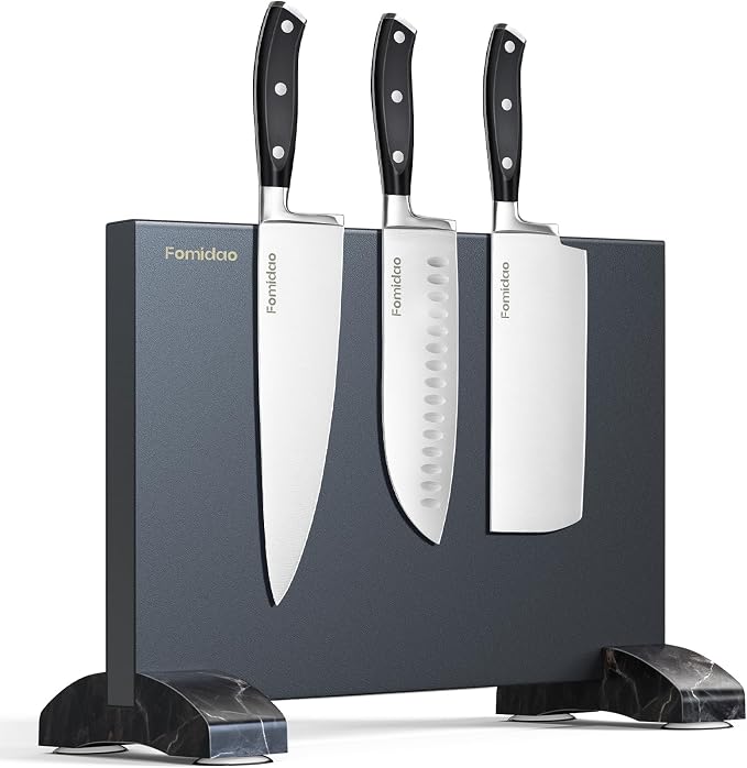 4 Pieces Knife Block Set With Magnetic Knife Block Holder, Ultra-Sharp Japanese Kitchen Knife Set, High-carbon Steel Chef Knife Sets With Full Tang Handle Design